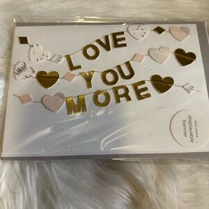 🧡10/$10 Gold and Pink Love You More greeting card